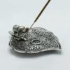 Polerowana Aluminiowa Podstawka – Liść Słonia 11 cm - obrazek 2