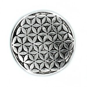 Polerowana Aluminiowa Podstawka – Kwiat Życia 11 cm