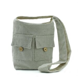 Torba Natural Tones z Dwoma Kieszeniami - Kamienna - Średnia