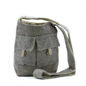 Torba Natural Tones z Dwoma Kieszeniami - Delikatna Lawenda - Średnia