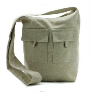 Torba Natural Tones z Dwoma Kieszeniami - Naturalna - Duża
