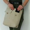 Torba Natural Tones z Dwoma Kieszeniami - Kamienna - Duża - obrazek 3