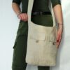 Torba Natural Tones z Dwoma Kieszeniami - Kamienna - Duża - obrazek 4