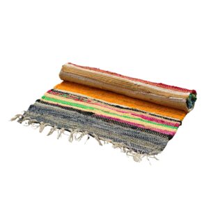 Mały Dywanik ze Szmat – 50x90 cm – jakość premium – Kolory Tęczy