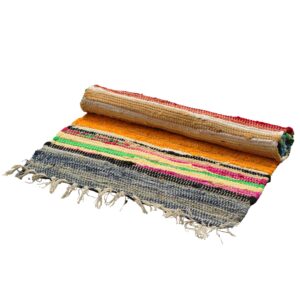 Duży Dywanik ze Szmat – 150x90 cm – jakość premium – Kolory Tęczy