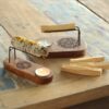 Podgrzewacz Palo Santo – Drewno Teakowe – Wzór Hamsa - obrazek 3