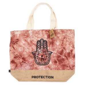 Naturalna Torba - Terakotowy Stonewash - Hamsa - Ochrona