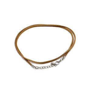Zestaw sznurków do wisiorków z imitacji zamszu – 2,5 mm x 55 cm – Beżowy A120
