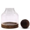 Średnie Terrarium z Kulą na Ciemnym Drewnie Tung – 17x22 cm