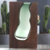 Duży Szklany Wazon / Terrarium w Ciemnym Drewnie Tung – 18x5x32 cm - obrazek 2