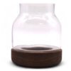 Średnie Terrarium w Kształcie na Ciemnym Drewnie Tung – 16x18 cm