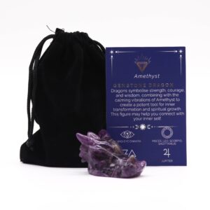 Mała Głowa Smoka z Ametystu – 45x30x28 mm
