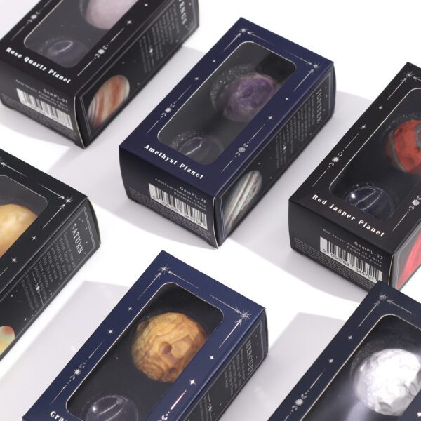 Planeta z Jadeitu Żółtego na Podstawce z Soli Złocistej – 40 mm - obrazek 7