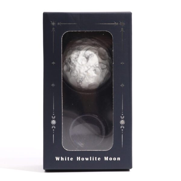 Planeta z Howlitu Białego na Podstawce z Soli Złocistej – 40 mm - obrazek 3