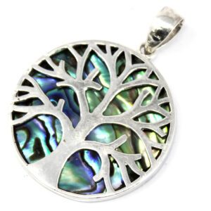 Wisiorek Srebrny Drzewo Życia 30 mm – Abalone