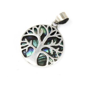 Wisiorek Srebrny Drzewo Życia 22 mm – Abalone
