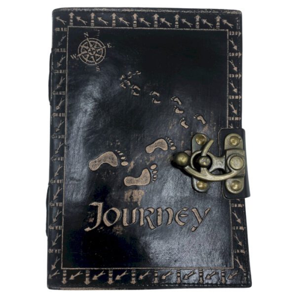 Skórzany Notes - Czysty Papier - Podróż 7x5" - Ciemny Brąz - obrazek 2