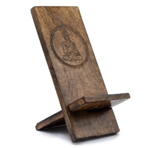 Drewniana Podstawka pod Telefon – Buddha 20x9,5 cm