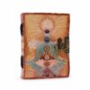 Skórzany Notes "Budda Siedem Czakr" z Deklowanym Brzegiem 7x5"