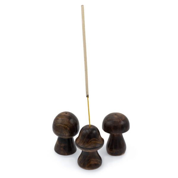 Zestaw 3 Mini Kadzidełek Grzybków (8 cm, 7 cm, 6,5 cm) - obrazek 2