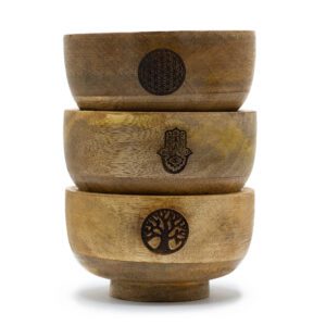 Mała Misa Rytualna na Kadzidła Stożkowe 11x6 cm – Esoteryczna (mix)