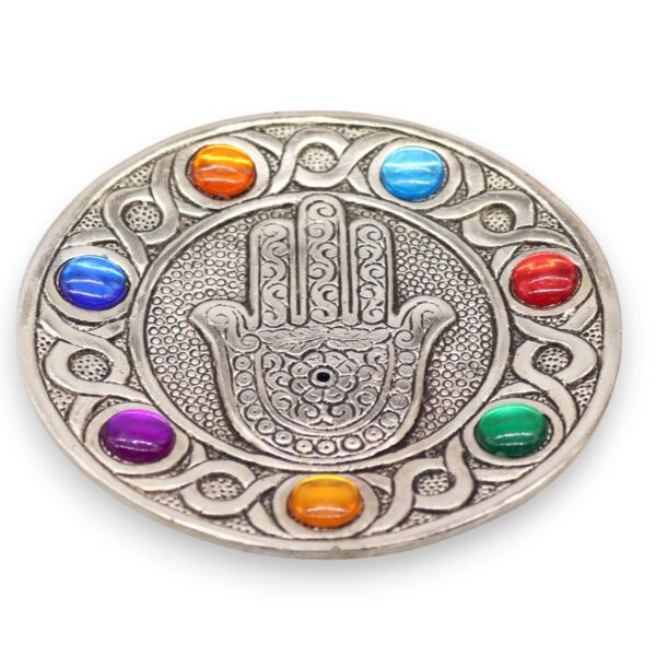 Podstawka na Kadzidła – Hamsa 7 Czakr 11,5 cm - obrazek 2