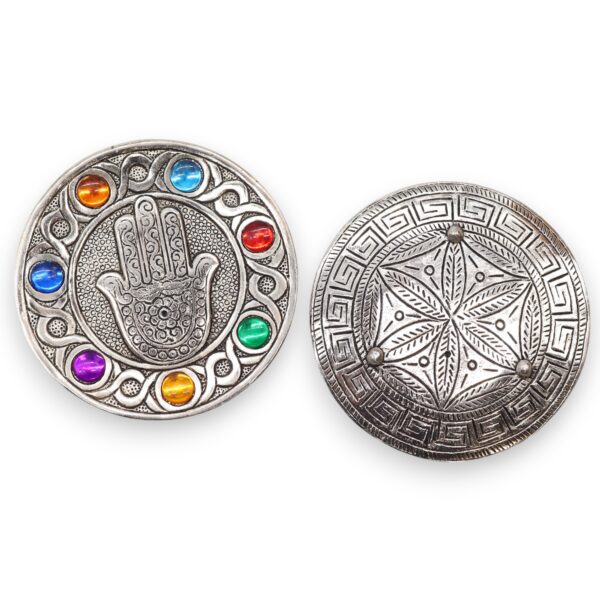 Podstawka na Kadzidła – Hamsa 7 Czakr 11,5 cm - obrazek 3
