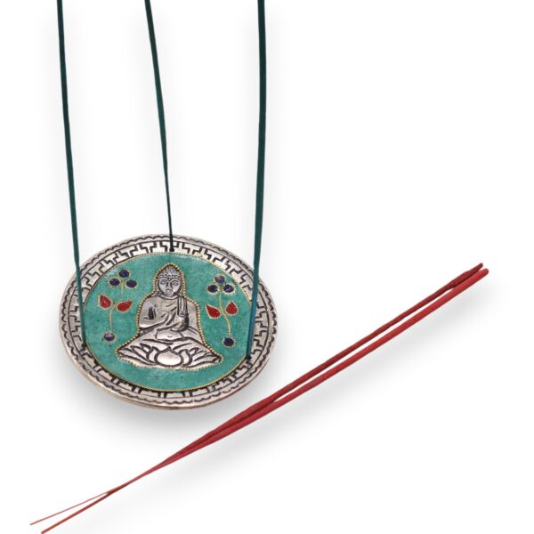 Podstawka Dekoracyjna Buddha Zielona 10 cm - obrazek 3