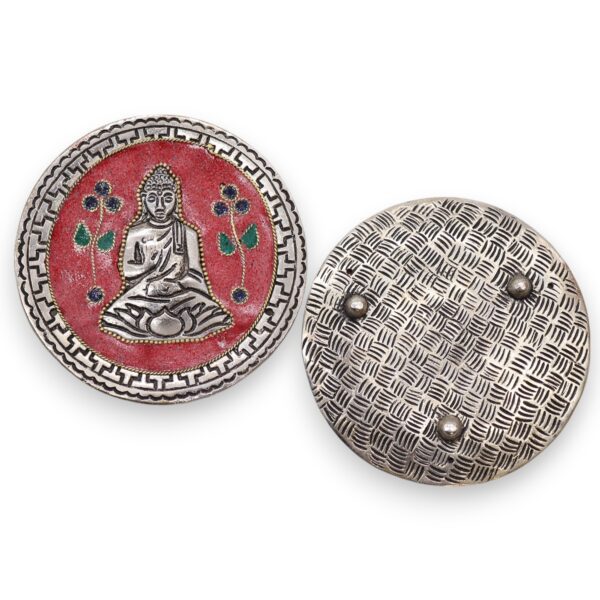 Podstawka Dekoracyjna Buddha Czerwona 10 cm - obrazek 2