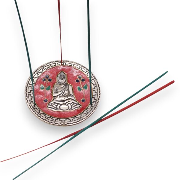 Podstawka Dekoracyjna Buddha Czerwona 10 cm - obrazek 3