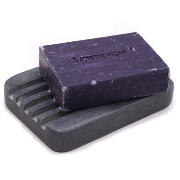 Mydelniczka z Szarego Kamienia Mydlanego 12x8,5cm – Głębokie Rowki - obrazek 3