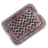 Mydelniczka z Kamienia Mydlanego z Odpływem 11x8cm – Klasyczna Kwadratowa - obrazek 2