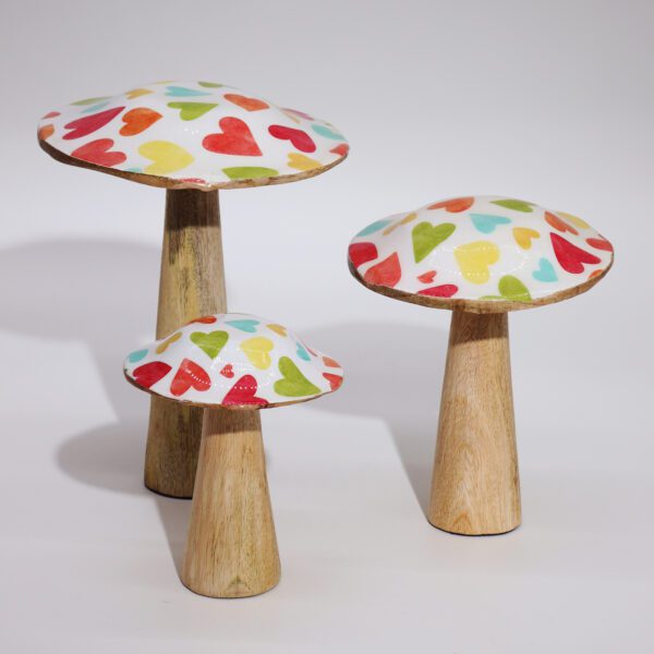 Mały Grzybek – 10 cm – Pastelowe Serca - obrazek 2