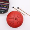 Średni Stalowy Bęben Szczęścia Czerwony OM – 22×16 cm