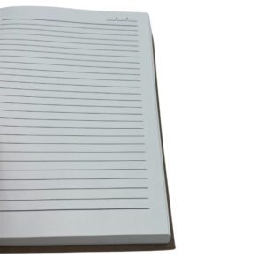 Średni Ciemnobrązowy Dziennik – 100 Liniowanych Stron – 18×13 cm
