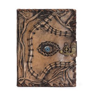 Brązowy Notes z Motywem Oka Proroka - 160 Stron z Deklowanym Brzegiem - 20x15 cm