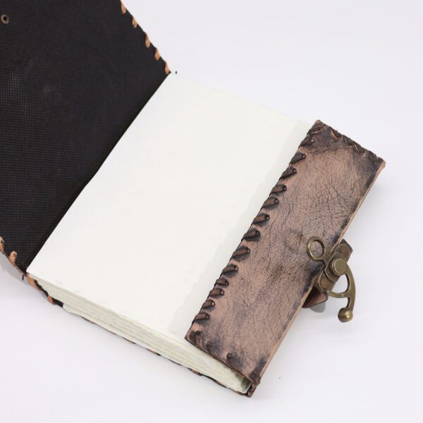 Brązowy Notes z Motywem Oka Proroka - 160 Stron z Deklowanym Brzegiem - 20x15 cm - obrazek 3
