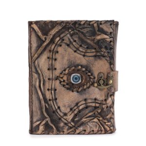Brązowy Notes z Motywem Oka Proroka - 160 Stron z Deklowanym Brzegiem - 17x12,5 cm
