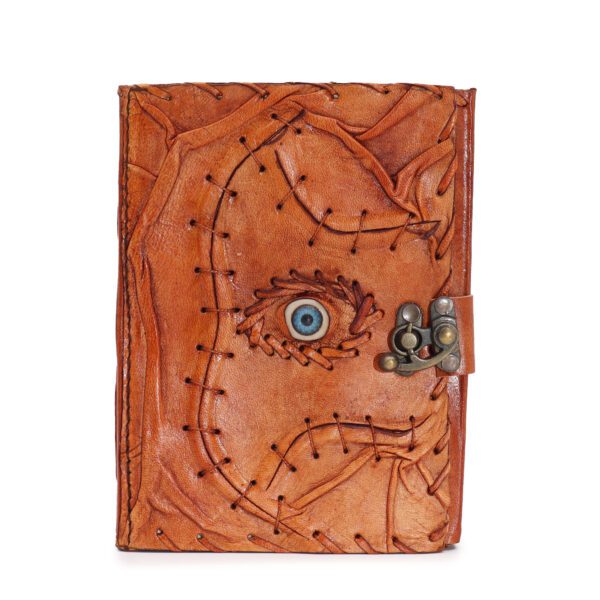 Jasnobrązowy Notes z Motywem Oka Proroka - 160 Stron z Deklowanym Brzegiem - 17x12,5 cm