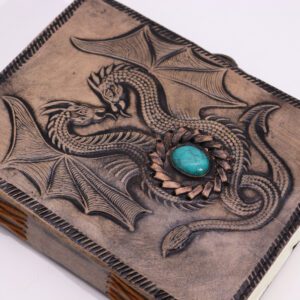 Dwa Smoki – Ezoteryczny Notes – Czerwony Brąz – 200 Stron z Obszyciem – 17,5×12,5×3 cm