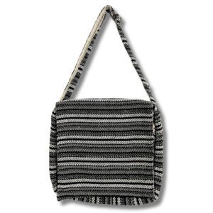 Miękka Torba na Laptopa Banjar - Szare Pasy