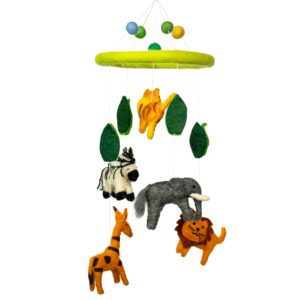 Ręcznie Wykonana Karuzela z Filcu – Safari