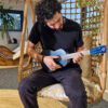Ręcznie Wykonany Ukulele - Niebieskie Wykończenie Sunburst (4 struny) - obrazek 6