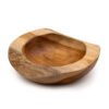 Duża Misa z Drewna Tekowego o Naturalnym Kształcie – 25x7 cm