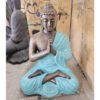 Średnio Duży Turkusowo-Złoty Budda Modlący się – 1,2 m wysokości