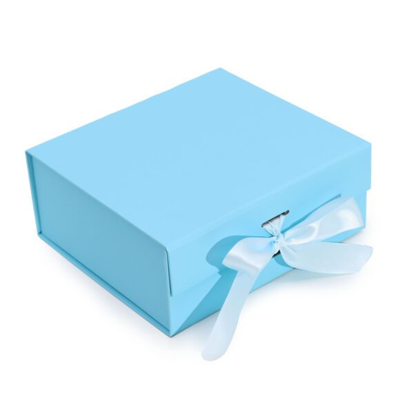 Flat Pack Gift Box - Medium Square (20x18.2x8cm) - Baby Blue