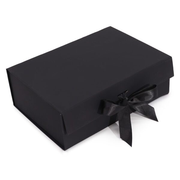 Składane Pudełko Prezentowe – Duże – Czarne (28,2x20,2x9,2 cm)