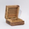 Średnie Kwadratowe Pudełko 13,5x13,5x6 cm - Motyw Grzybów Bordowy - obrazek 2