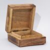Duże Kwadratowe Pudełko 15x17,5x8 cm - Motyw Grzybów Bordowy - obrazek 2