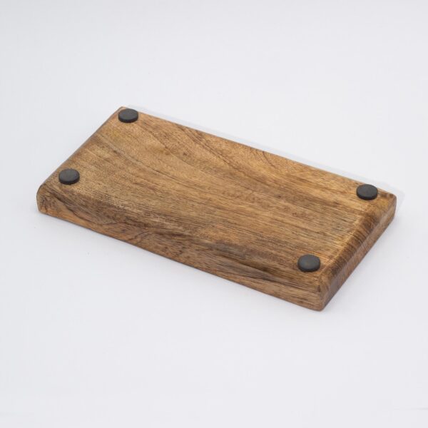 Podwójna Tacka na Drobiazgi 20x10x2,5 cm - Motyw Grzybów Bordowy - obrazek 2